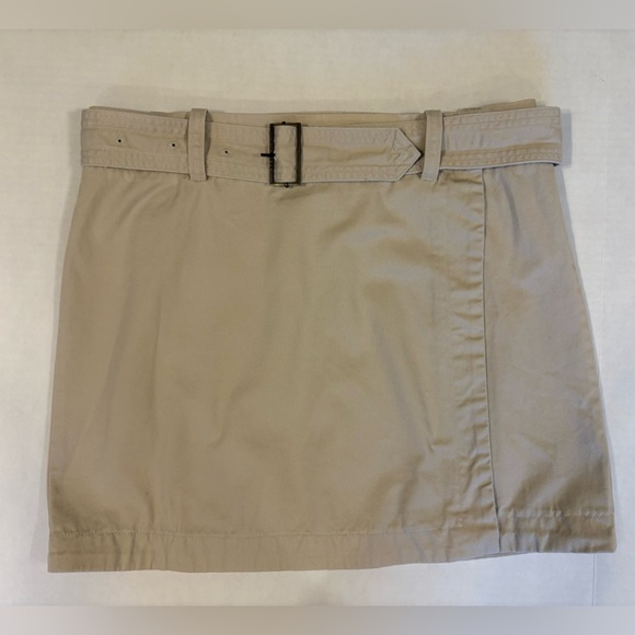 Tommy Hilfiger tan wrap mini skirt with belt size 8 - Picture 1 of 5